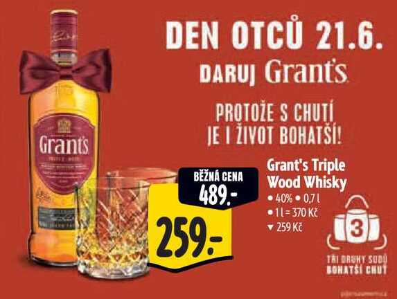   Grant's Triple Wood Whisky 0,7 l