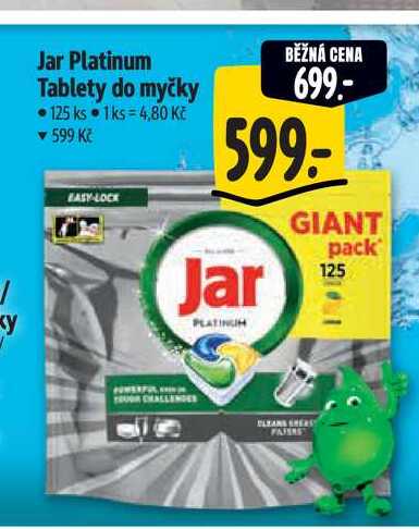  Jar Platinum Tablety do myčky  125 ks  