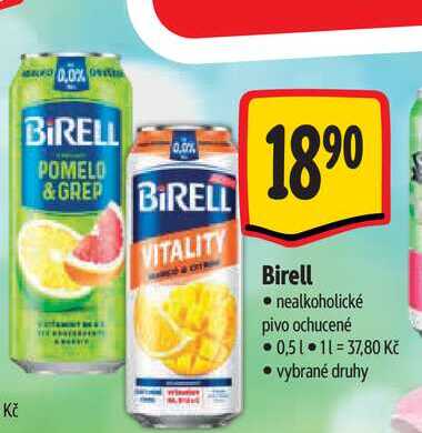  Birell  nealkoholické pivo ochucené  0,5 l