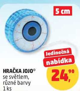 HRAČKA JOJO se světlem, různé barvy, 1 ks 