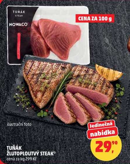 TUŇÁK ŽLUTOPLOUTVÝ STEAK, 100 g