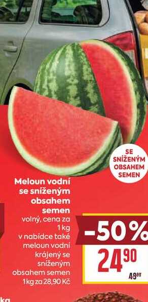 Meloun vodní se sníženým obsahem semen volný, cena za 1kg