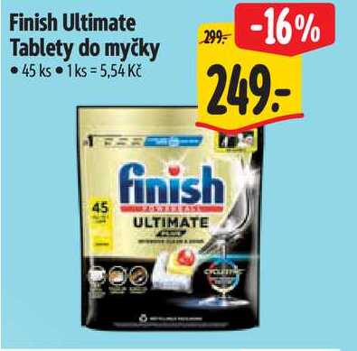 Finish Ultimate Tablety do myčky, 45 ks 
