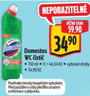 Domestos WC čistič, 750 ml 