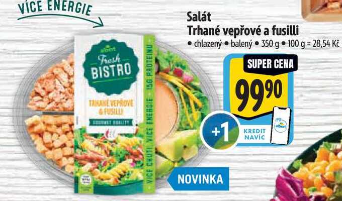 Salát Trhané vepřové a fusilli, 350 g  