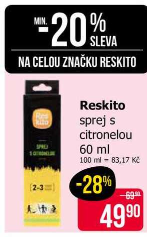 Reskito sprej s citronelou 60 ml 