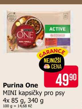 Purina One kapsičky pro psy 4x 85 g, 340 g