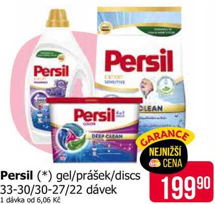 Persil gel/prášek/discs 33-30/30-27/22 dávek