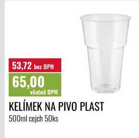 KELÍMEK NA PIVO PLAST 500ml cejch 50ks 