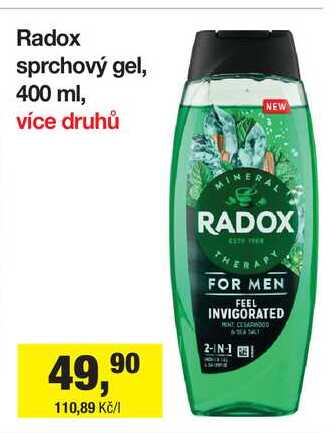 Radox sprchový gel, 400 ml