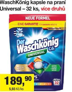 Waschkönig kapsle na praní Universal - 32 ks