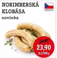 NORIMBERSKÁ KLOBÁSA 100g 