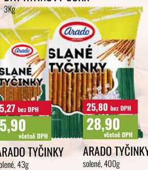 ARADO TYČINKY solené, 400g 