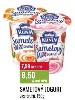 SAMETOVÝ JOGURT více druhů, 150g 