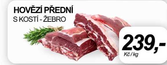 HOVĚZÍ PŘEDNÍ S KOSTÍ - ŽEBRO, 1 kg 