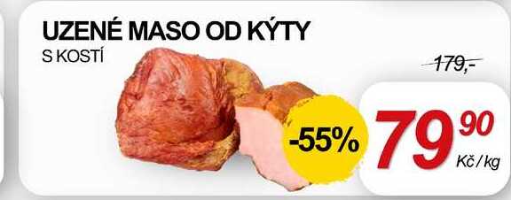 UZENÉ MASO OD KÝTY S KOSTÍ, 1 kg