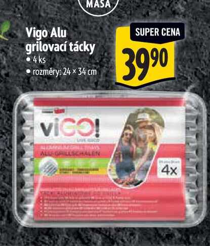 Vigo Alu grilovací tácky 4ks