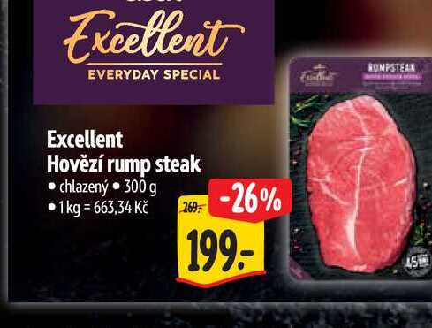 Excellent Hovězí rump steak 300 g