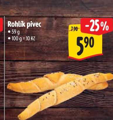 Rohlík pivec 59 g
