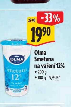 Olma Smetana na vaření 12% 200 g