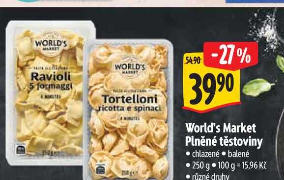 World's Market Plněné těstoviny 250 g
