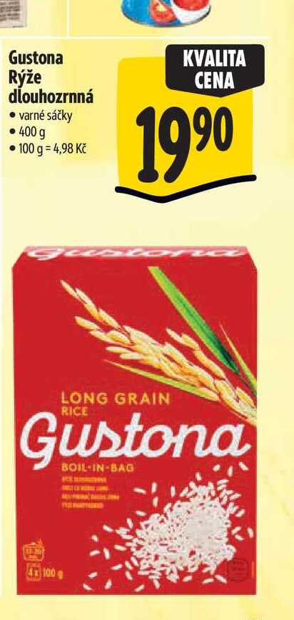 Gustona Rýže dlouhozrnná  400 g