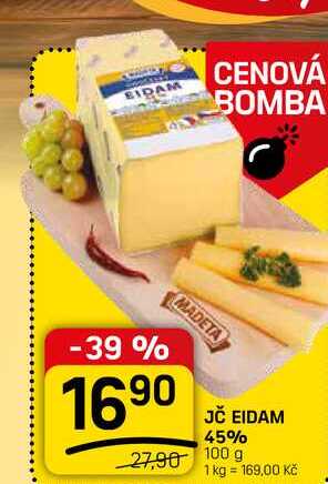 JČ EIDAM 45% 100 g
