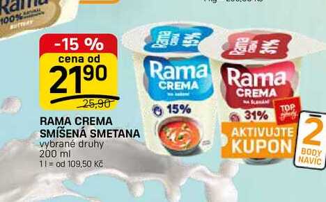 RAMA CREMA SMÍŠENÁ SMETANA 200ml