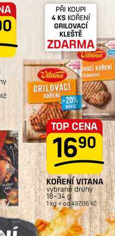 KOŘENÍ VITANA vybrané druhy 18-34 g