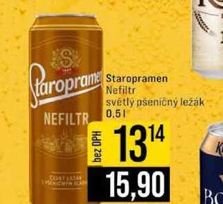 Staropramen taroprame Nefiltr světlý pšeničný ležák 0.5l