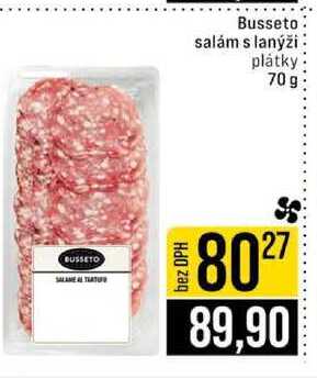 Busseto salám s lanýži plátky 70 g