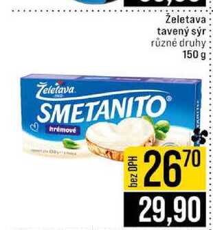 Želetava tavený sýr různé druhy 150 g 