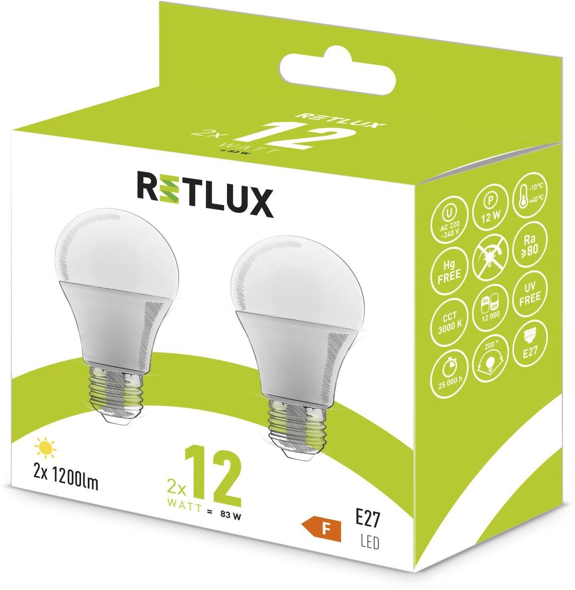 LED žár. E27 12 W REL31 A60 WW 1200 lm, 2 ks, 2 KS