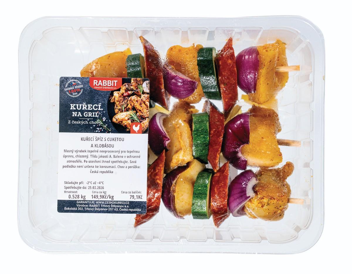 Kuřecí špíz s klobásou a cuketou, 1 kg