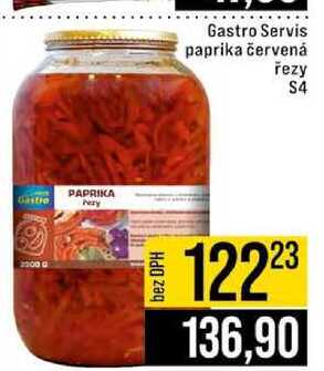 Gastro Servis paprika červená řezy S4