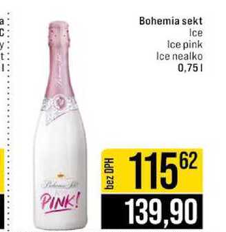 Bohemia sekt Ice Ice pink Ice nealko 0,75l