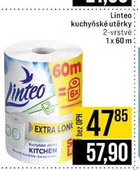 Linteo kuchyňské utěrky 2-vrstvé 1x 60 m