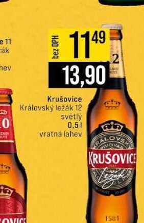 Krušovice Královský ležák 12 světlý 0,5l