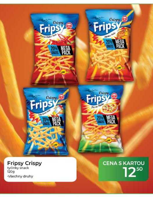 Fripsy Crispy tyčinky snack 120g