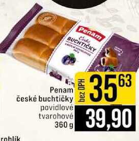 Penam české buchtičky povidlové tvarohové 360 g
