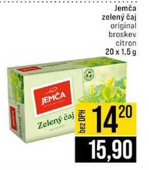Jemča zelený čaj original broskev citron 20 x 1.5 g