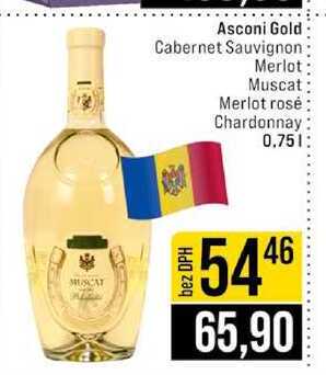 Asconi Gold Cabernet Sauvignon Merlot Muscat Merlot rosé Chardonnay 0.75l