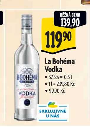   La Bohéma Vodka 37,5% 0,51  