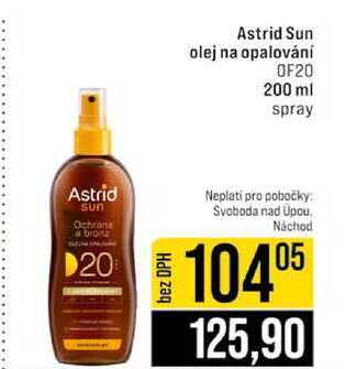 Astrid Sun olej na opalování OF20 200 ml spray 