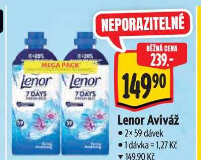 Lenor Aviváž 2× 59 dávek