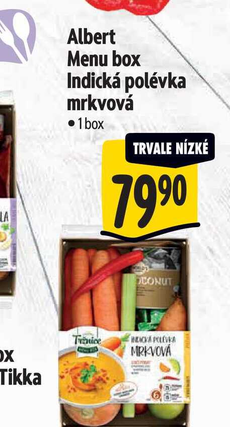  Albert Menu box Indická polévka mrkvová 1 box  