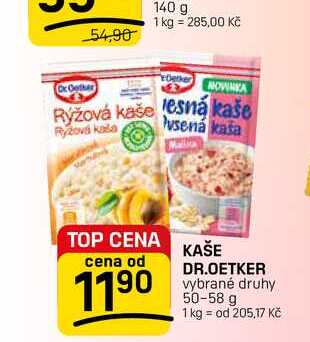 KAŠE DR.OETKER vybrané druhy 50-58 g