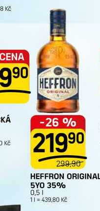 HEFFRON ORIGINAL 5YO 35% 0,5l