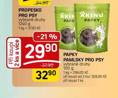 PAPKY PAMLSKY PRO PSY vybrané druhy 100 g