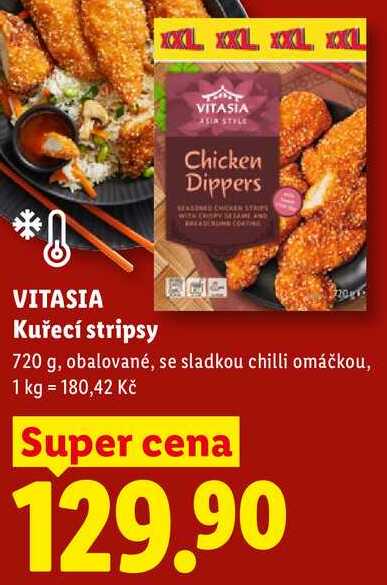 VITASIA Kuřecí stripsy, 720 g